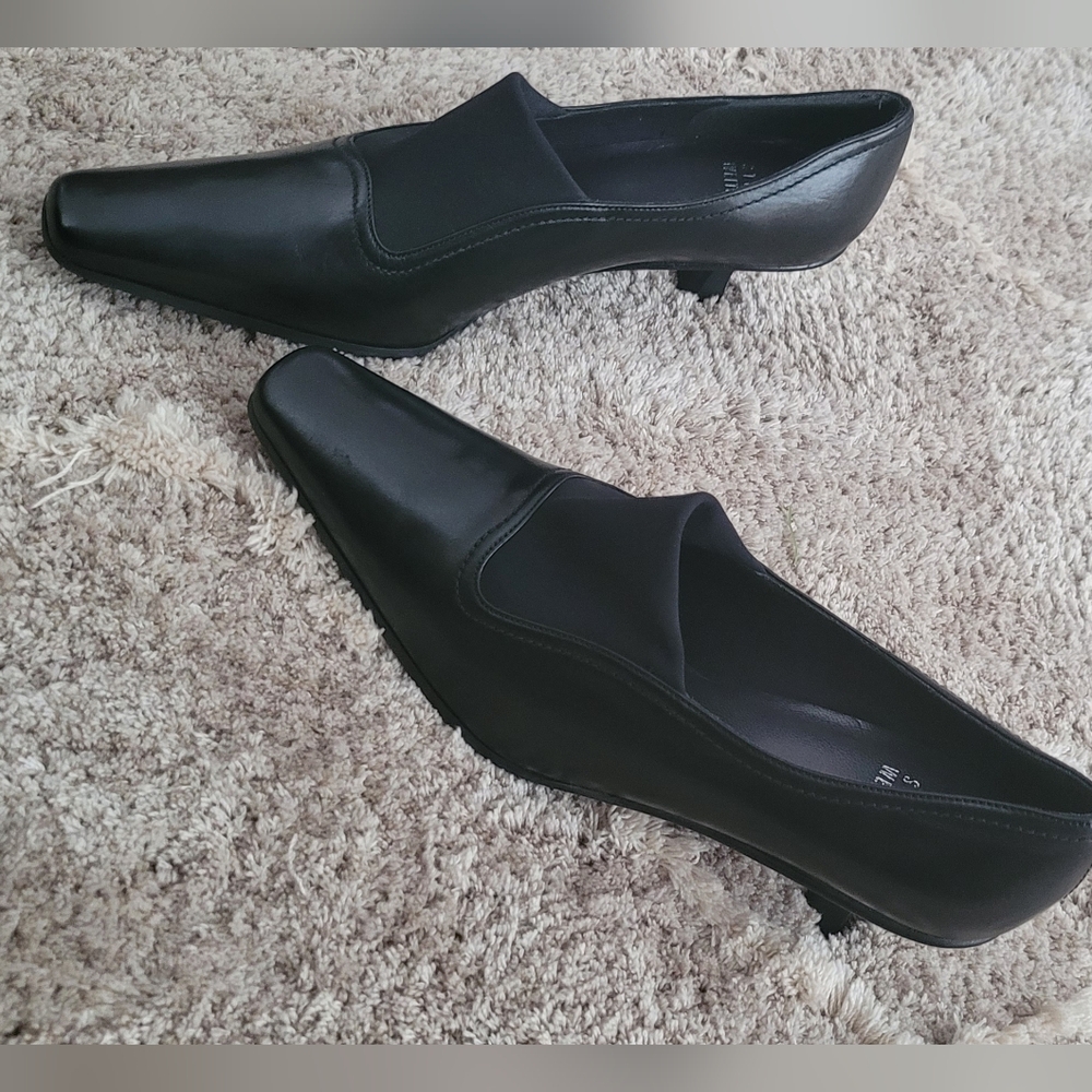 Stuart Weitzman Pointed Toe Loafer Pump